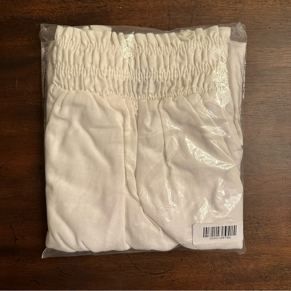 Jessy Smocked Pocketed Shoulder Tie Mini Dress - White - Picture 3 of 3